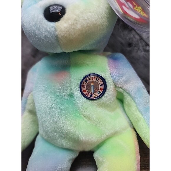 Ty Beanie Baby Babies B B Birthday Bear Vintage Retired Rare 1999 Errors Mint - Picture 10 of 11